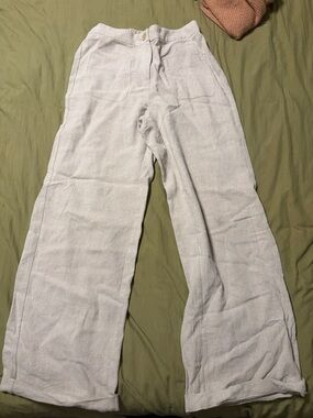 Women’s Light beige  Casual Wide-Leg Pants